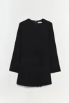 Simkhai Zabelle Long Sleeve Minidress In Black