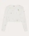 Simkhai Zadie Embellished Cropped Cardigan In White