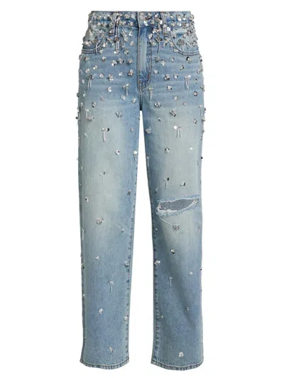 Simkhai Women's Zealand Sequined Stretch-cotton Jeans