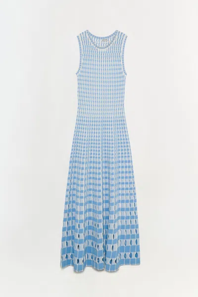 Simkhai Women's Zelma Knit Maxi Dress In Blue Hydrangea Multi
