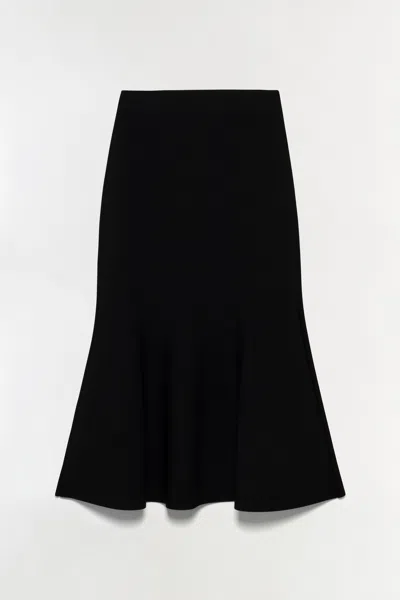 Simkhai Women's Zev Compact Knit Midi Skirt In Black