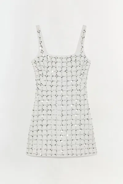 Simkhai Ziva Floral-embellished Mini Dress In White