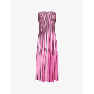 Simkhai Womens  Soliel Strapless Knit Midi Dress