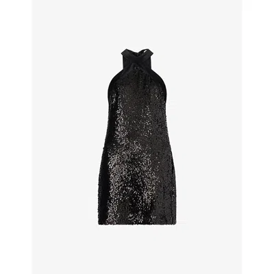 Simkhai Womens Black Isla Sequinned Mini Dress