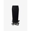 Simkhai 'kelso' Black Skirt With Ruches And Ruffled Hem In Black