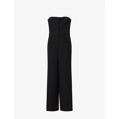 Simkhai Womens Black Multi Hazel Contrast-bustier Woven Jumpsuit