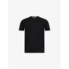 Simkhai Womens Black Nathan Short-sleeve Silk-blend Knitted T-shirt In Black