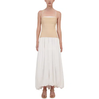 Simkhai Womens Cotton Midi Dress In White