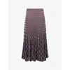 Simkhai Womens Cranberry Multi Aliza Stretch-knit Midi Skirt Xs In Black