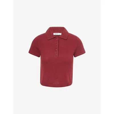 SIMKHAI WOMENS SIMKHAI TWILA SHORT-SLEEVE CASHMERE POLO JUMPER