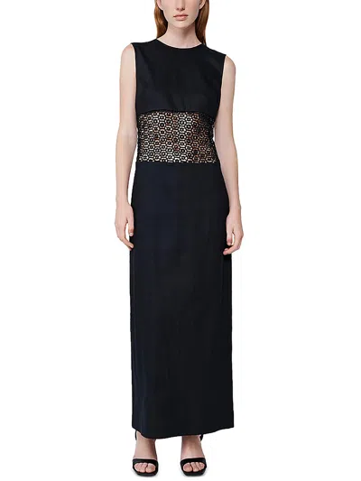 Simkhai Womens Crochet Sleeveless Midi Dress In Black