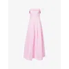 Simkhai Womens Daisy Avril Strapless Bustier Cotton-blend Maxi Dress In Pink