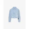 Simkhai Womens Regular-fit Everli Denim Jacket Del Mar In Del Mar