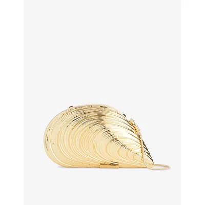 Simkhai Womens  Bridget Brass Clutch Bag In Gold