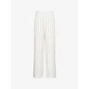 Simkhai Womens Midnight Striped Stretch-woven Trousers In Midnight Stripe