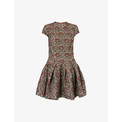 Simkhai Womens Ruby Multi Elowen Cap-sleeves Stretch-woven Mini Dress