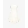 Simkhai Womens Sand Pollie Balloon Linen-blend Mini Dress In White