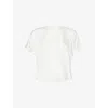 Simkhai Womens Addy Slim-fit Woven T-shirt White