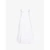 Simkhai Womens White Analis Bustier Linen-blend Midi Dress In White