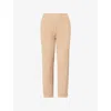 Simkhai Womens Light Camel Cable-knit Straight-leg Cotton And Cashmere Trousers In Brown