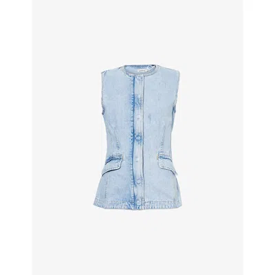 Simkhai Womens Del Mar Charley Sleeveless Denim Top