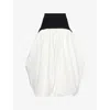 Simkhai Womens Black Multi Corinn Puffball Stretch-woven Midi Skirt Xs In Black