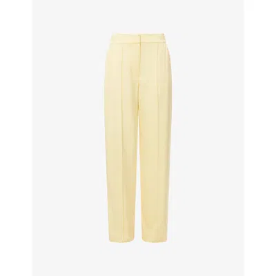 Simkhai Womens  Kyra Wide-leg Satin Trousers In Yellow