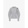 Simkhai Womens Grey Melange Monroe Crystal-embellised Wool And Cashmere-blend Jumper In Grey Melange
