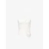 Simkhai Nathreen Draped One-shoulder Top In White
