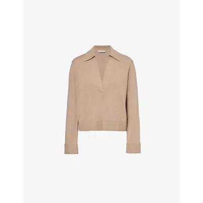 Simkhai Knit Polo Heather Teak L In Heather Teak