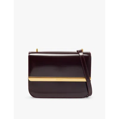 Simkhai Womens Oxblood Remy Flap Leather Clutch-bag