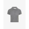 Simkhai Womens Twila Short-sleeve Cashmere Polo Jumper Heather Grey In Gray