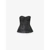 Simkhai Women's Zander Jacquard Bustier Top In Black In Black