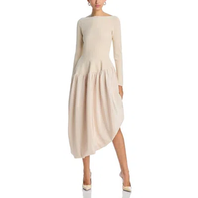 Simkhai Angela Combo Drop Waist Midi Dress In Sand