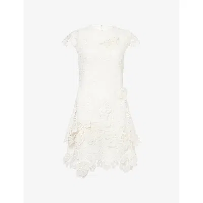 Simkhai Womens White Novelle Lace Mini Dress
