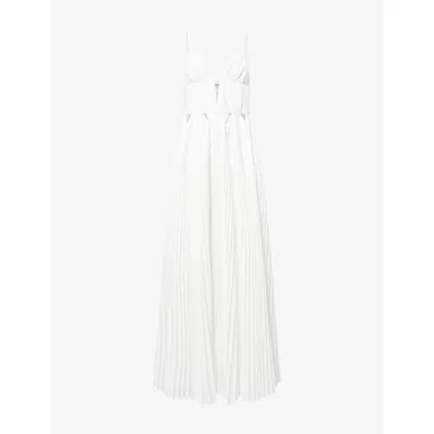Simkhai Womens White Selene Woven Maxi Gown