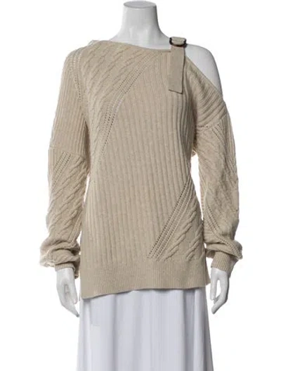 Pre-owned Simkhai Wool Asymmetrical Sweater In Neutral