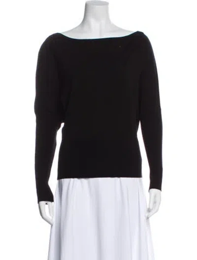 Pre-owned Simkhai Wool Bateau Neckline Sweater In Black