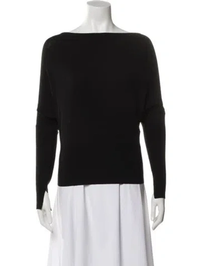 Pre-owned Simkhai Wool Bateau Neckline Sweater In Black