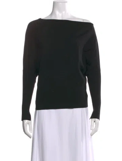 Pre-owned Simkhai Wool Bateau Neckline Sweater In Black