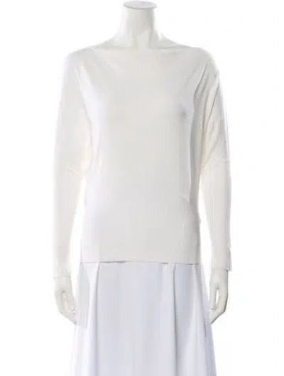 Pre-owned Simkhai Wool Bateau Neckline Sweater In Neutral