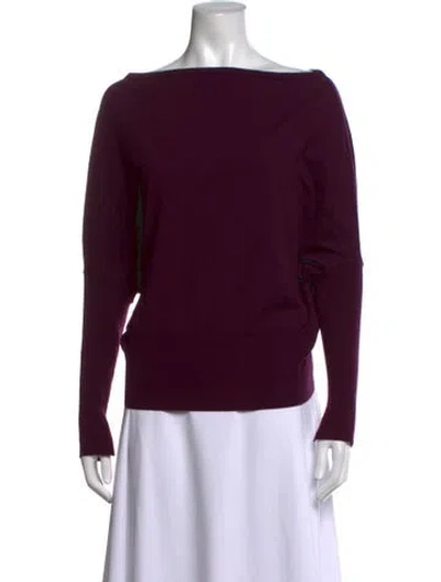 Pre-owned Simkhai Wool Bateau Neckline Sweater In Purple
