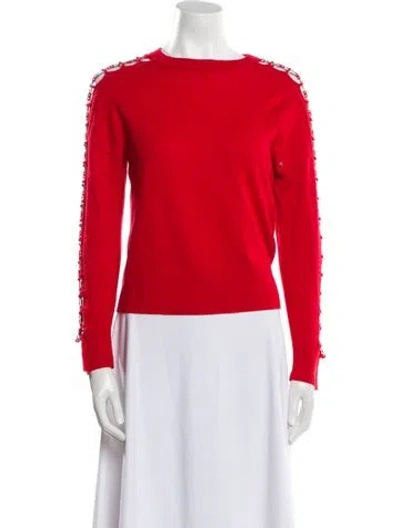 Pre-owned Simkhai Wool Bateau Neckline Sweater In Red