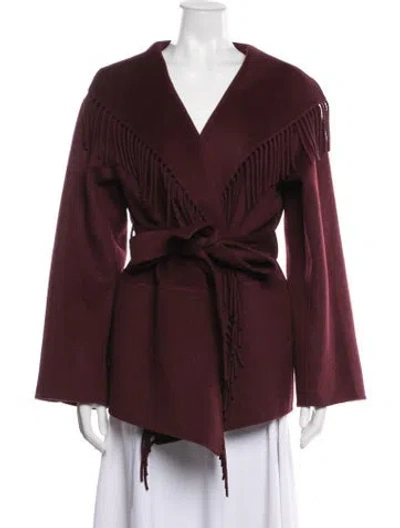 Pre-owned Simkhai Wool Coat W/ Tags In Burgundy