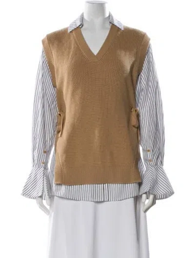 Pre-owned Simkhai Wool Colorblock Pattern Sweater In Multi