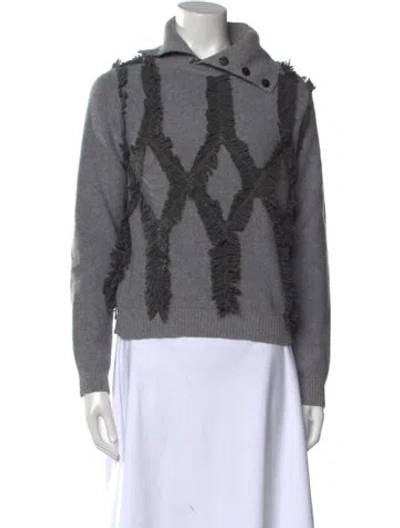 Pre-owned Simkhai Wool Cowl Neck Sweater In Gray