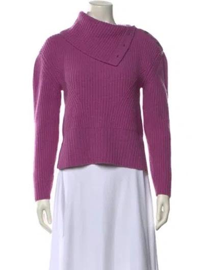 Pre-owned Simkhai Wool Cowl Neck Sweater In Purple