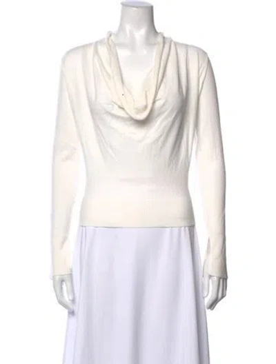 Pre-owned Simkhai Wool Cowl Neck Top W/ Tags In White