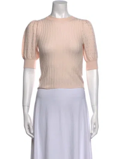 Pre-owned Simkhai Wool Crew Neck Crop Top In Pink