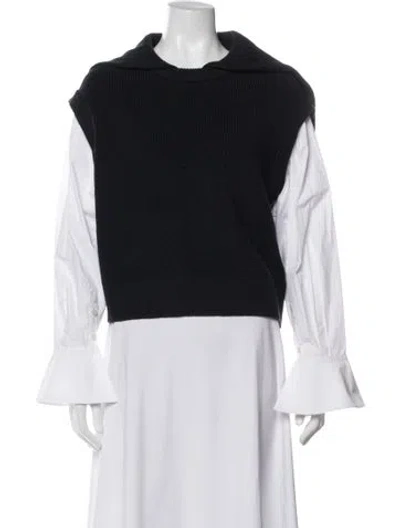 Pre-owned Simkhai Wool Crew Neck Sweater In Black
